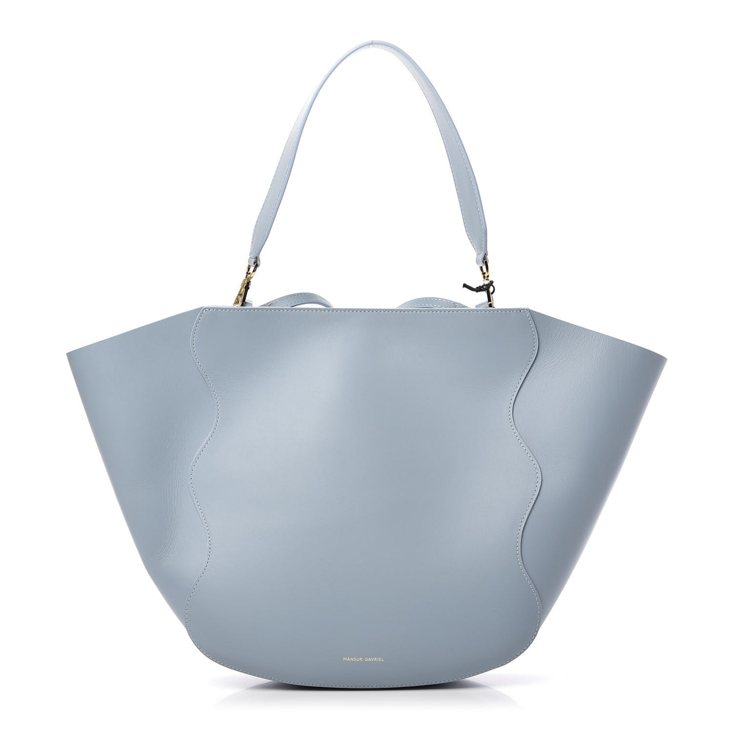 Calfskin Ocean Tote Grey Blue