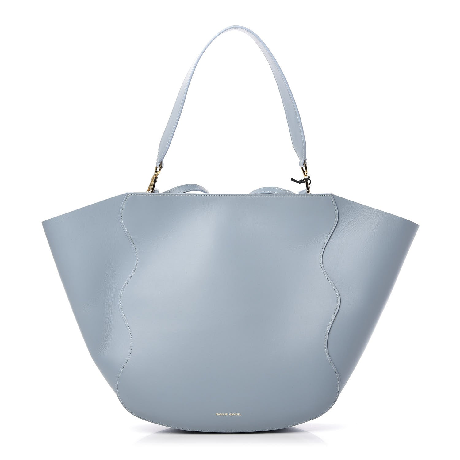 Mansur Gavriel Calfskin Ocean Tote Grey Blue 1 of 8