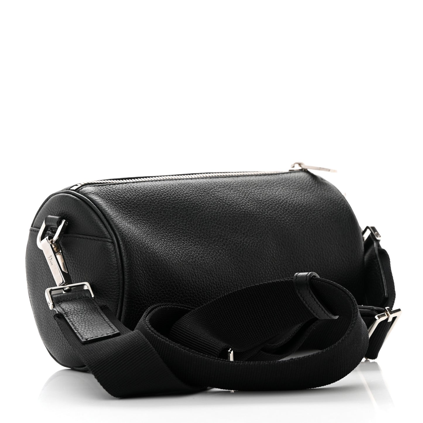 HOMME Grained Calfskin Mens Roller Pouch Black