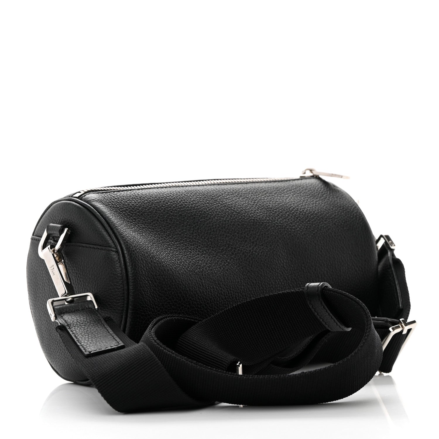 Christian Dior HOMME Grained Calfskin Mens Roller Pouch Black 3 of 12