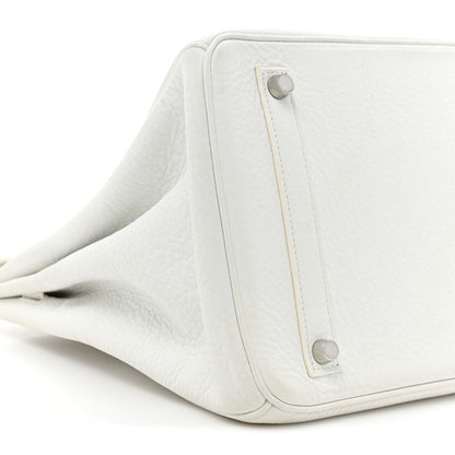 Hermes Taurillon Clemence BIRKIN 35 White 9 of 12