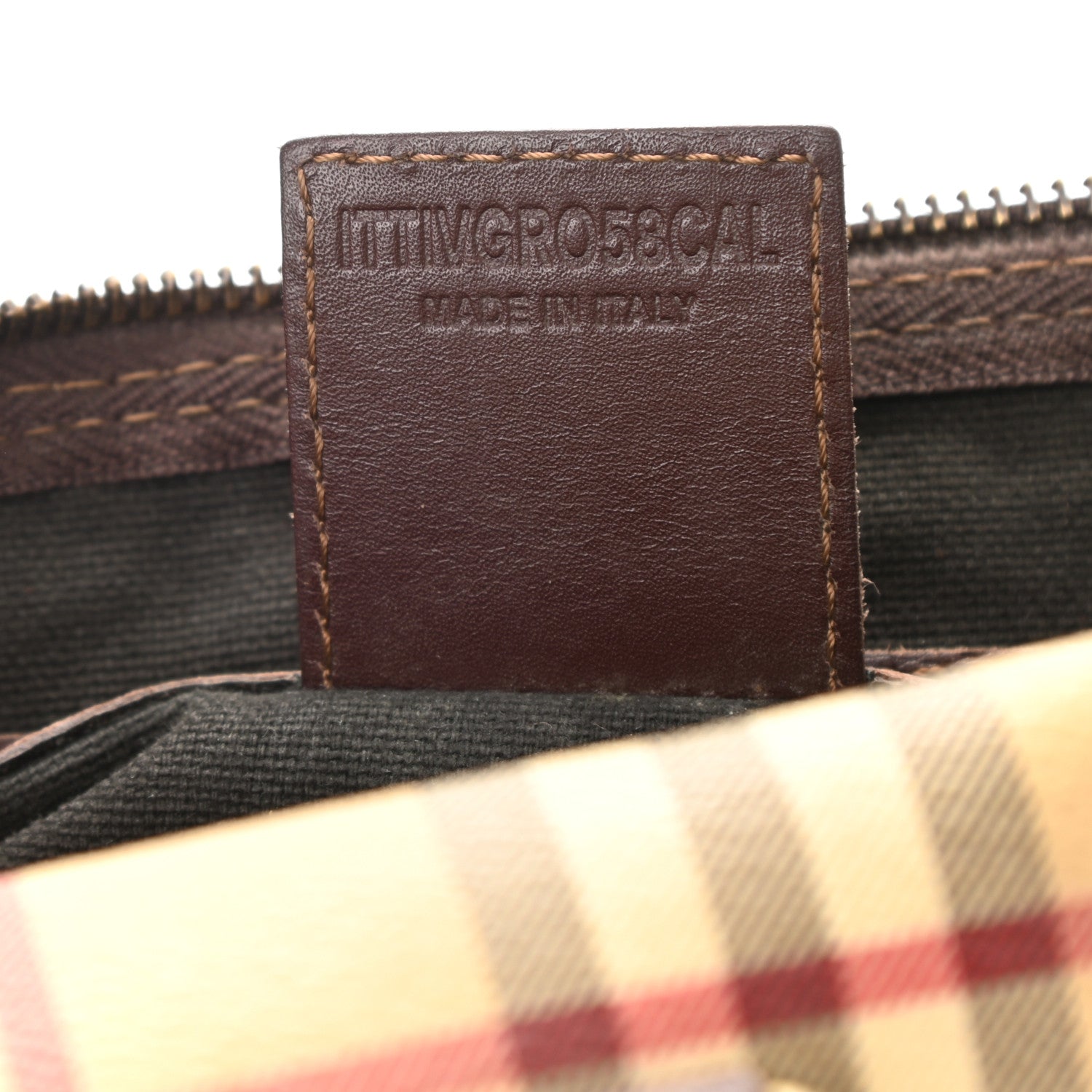 Burberry Haymarket Check Studded Bowler Brown 7 of 9