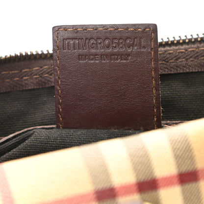 Burberry Haymarket Check Studded Bowler Brown 7 of 9