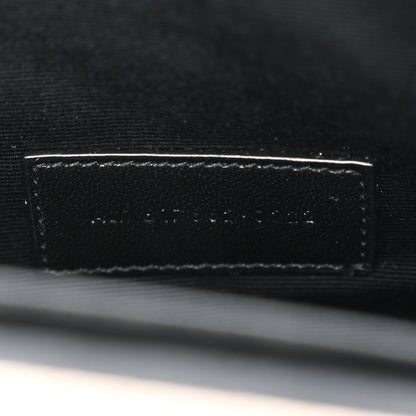 Saint Laurent Grain De Poudre Matelasse Chevron Monogram Envelope Clutch Dark Beige 7 of 8
