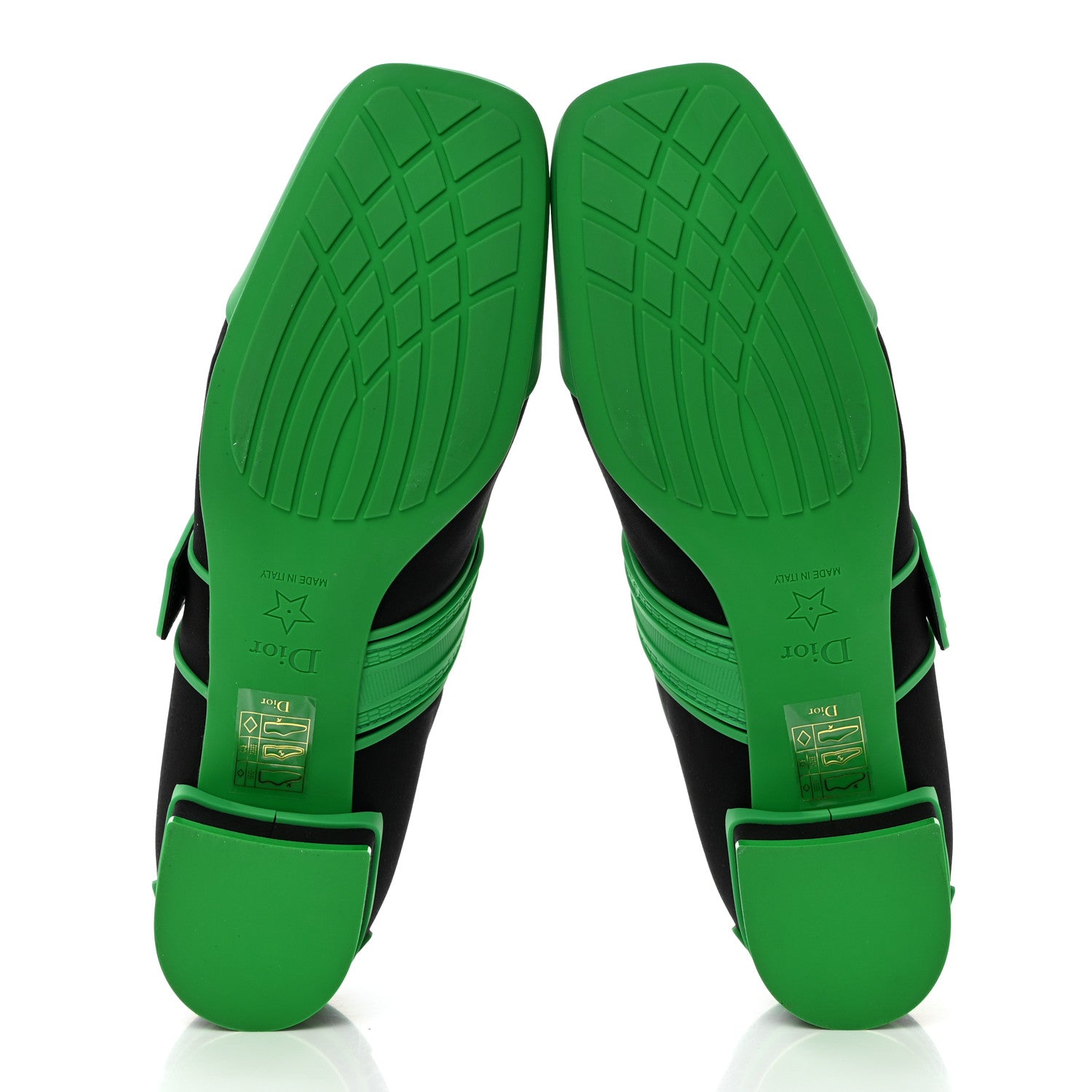 Christian Dior Neoprene Rubber Dior Roller Ballerina Flat 37 Black Green 5 of 8