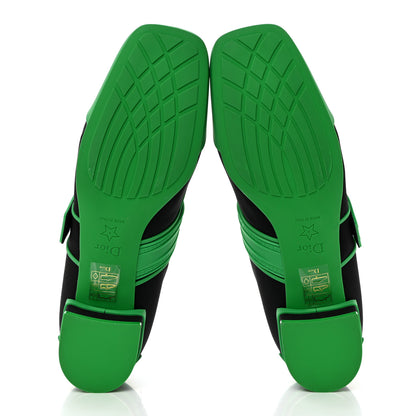 Christian Dior Neoprene Rubber Dior Roller Ballerina Flat 37 Black Green 5 of 8