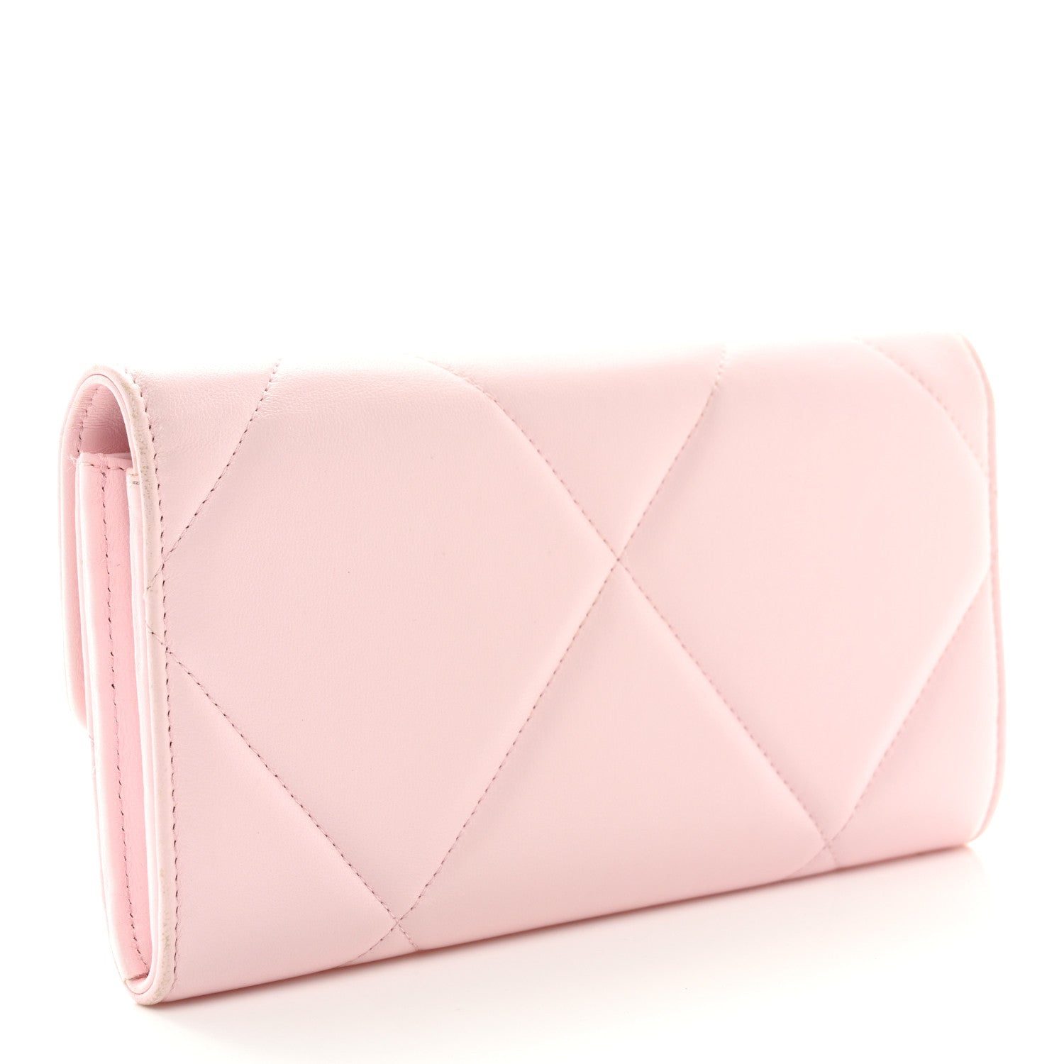 Chanel Lambskin Quilted Chanel 19 Flap Wallet Light Pink 3 of 10