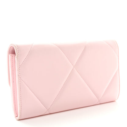 Chanel Lambskin Quilted Chanel 19 Flap Wallet Light Pink 3 of 10