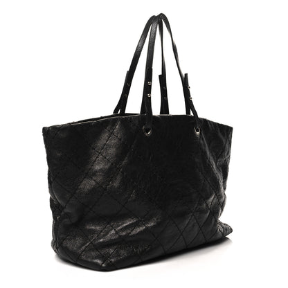Chanel Glazed Calfskin Large On The Road Tote Black 3 of 14