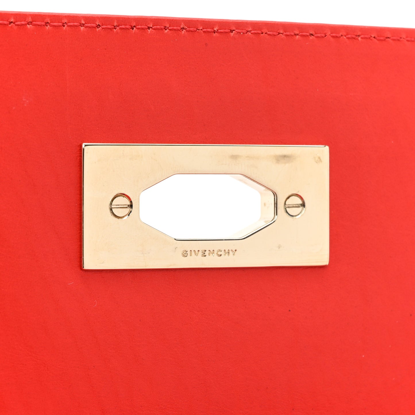 Calfskin Long Clutch With Me Blood Orange