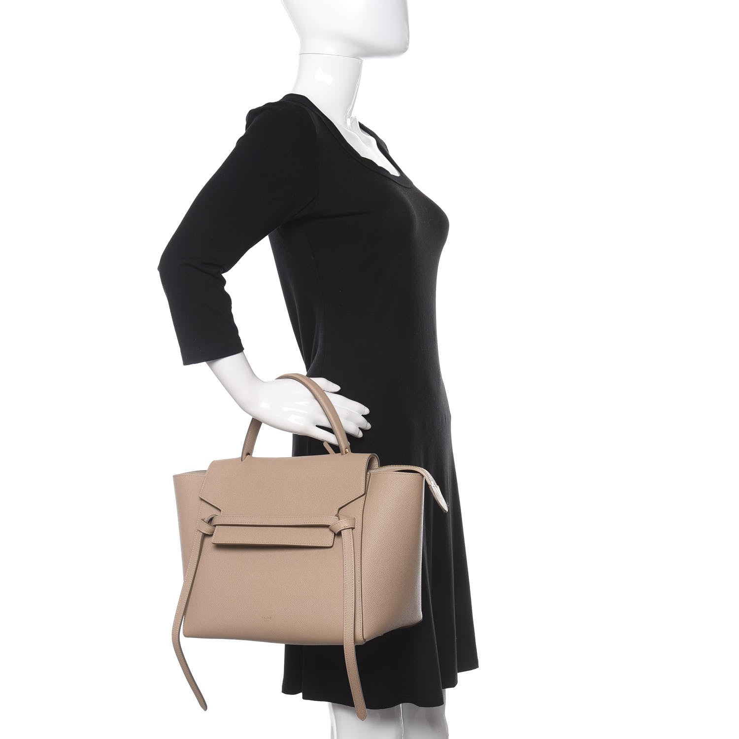 Celine Grained Calfskin Mini Belt Bag Light Taupe 3 of 9