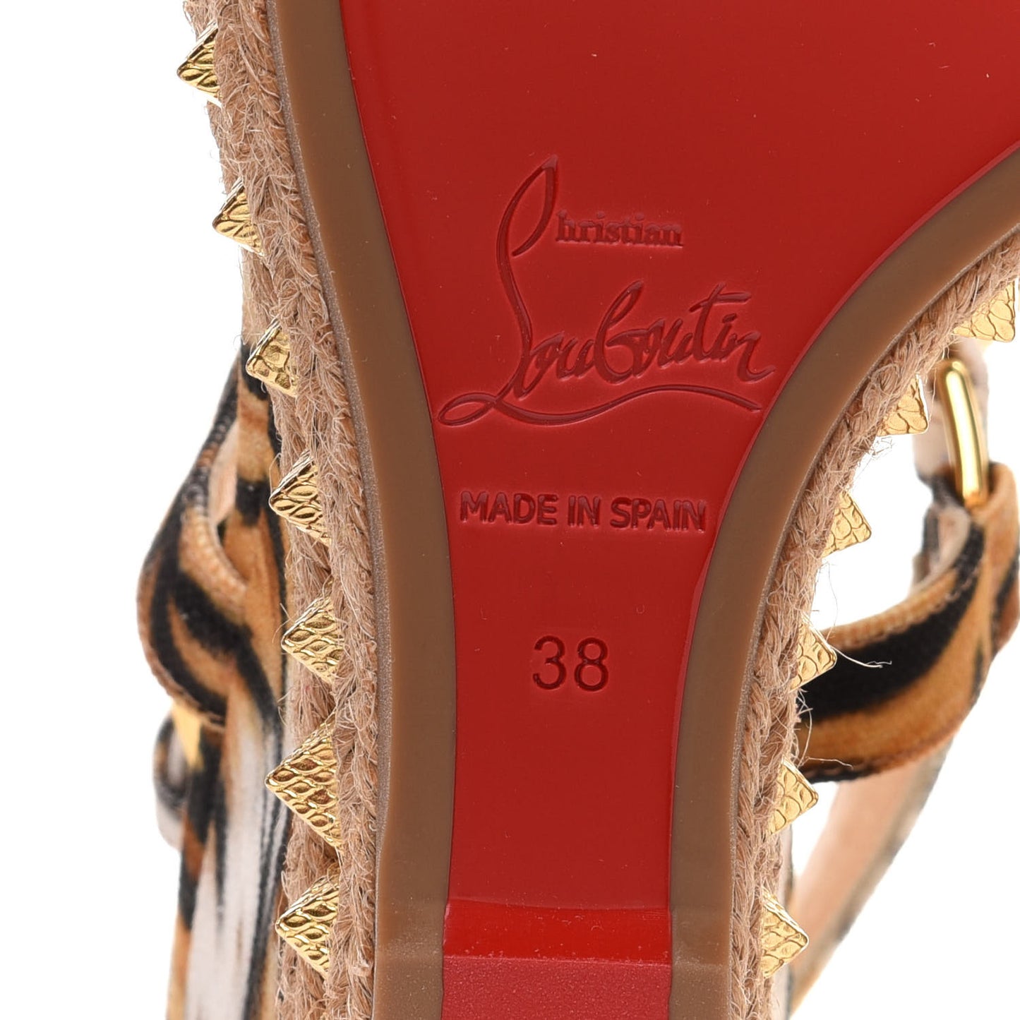 Toile Canvas Bengal Pyraclou 110 Wedge Sandals 38 Multicolor