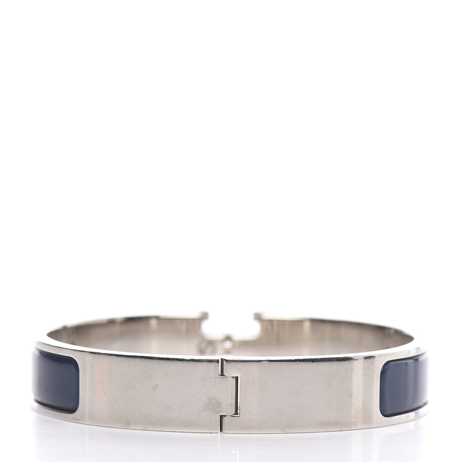 Hermes Narrow Enamel Clic Clac H Bracelet PM Bleu Nuit 2 of 6