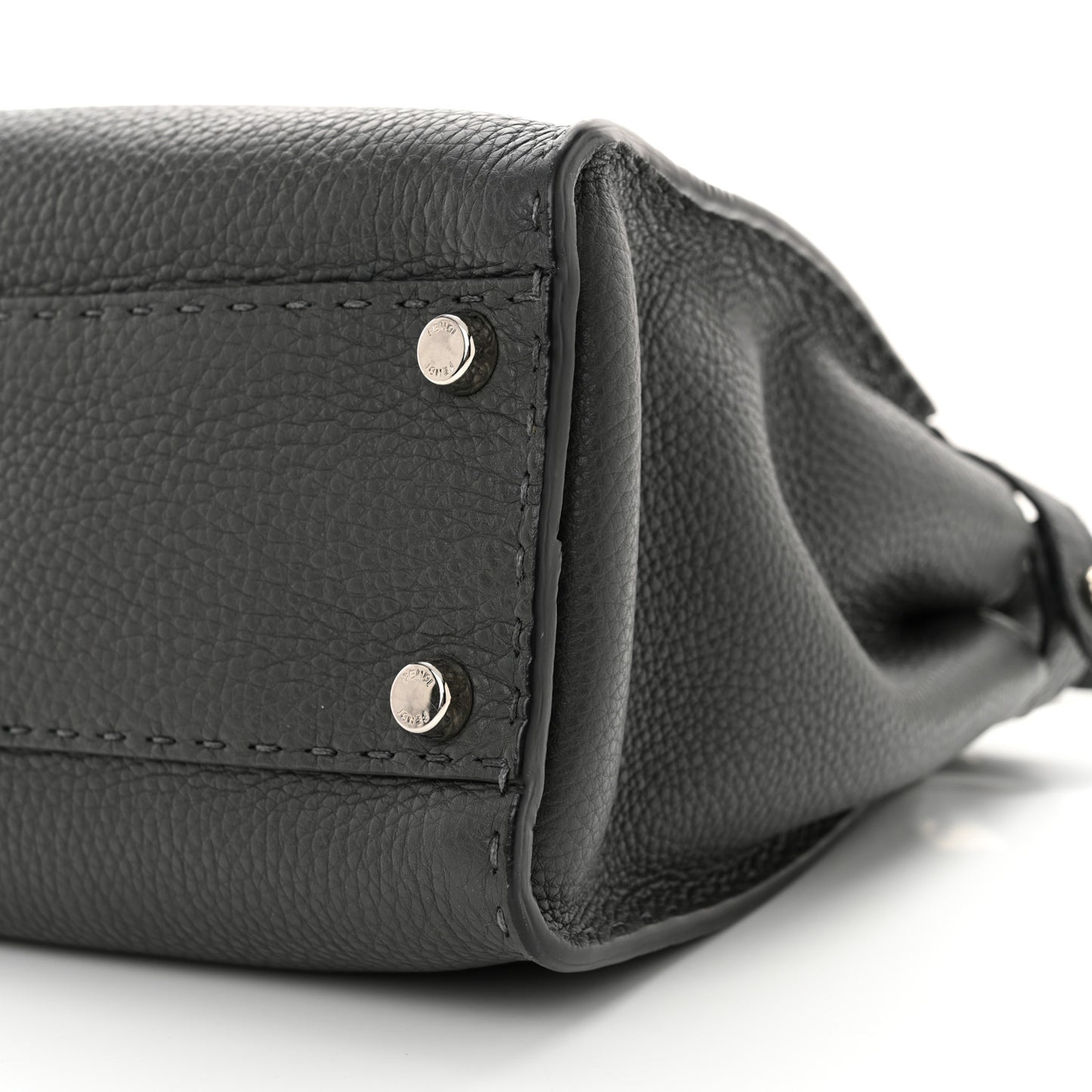 Cuoio Romano Selleria Bi-Color Medium Peekaboo Iconic Satchel Asfalto Latte