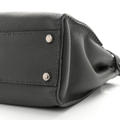 Fendi Cuoio Romano Selleria Bi-Color Medium Peekaboo Iconic Satchel Asfalto Latte 10 of 12
