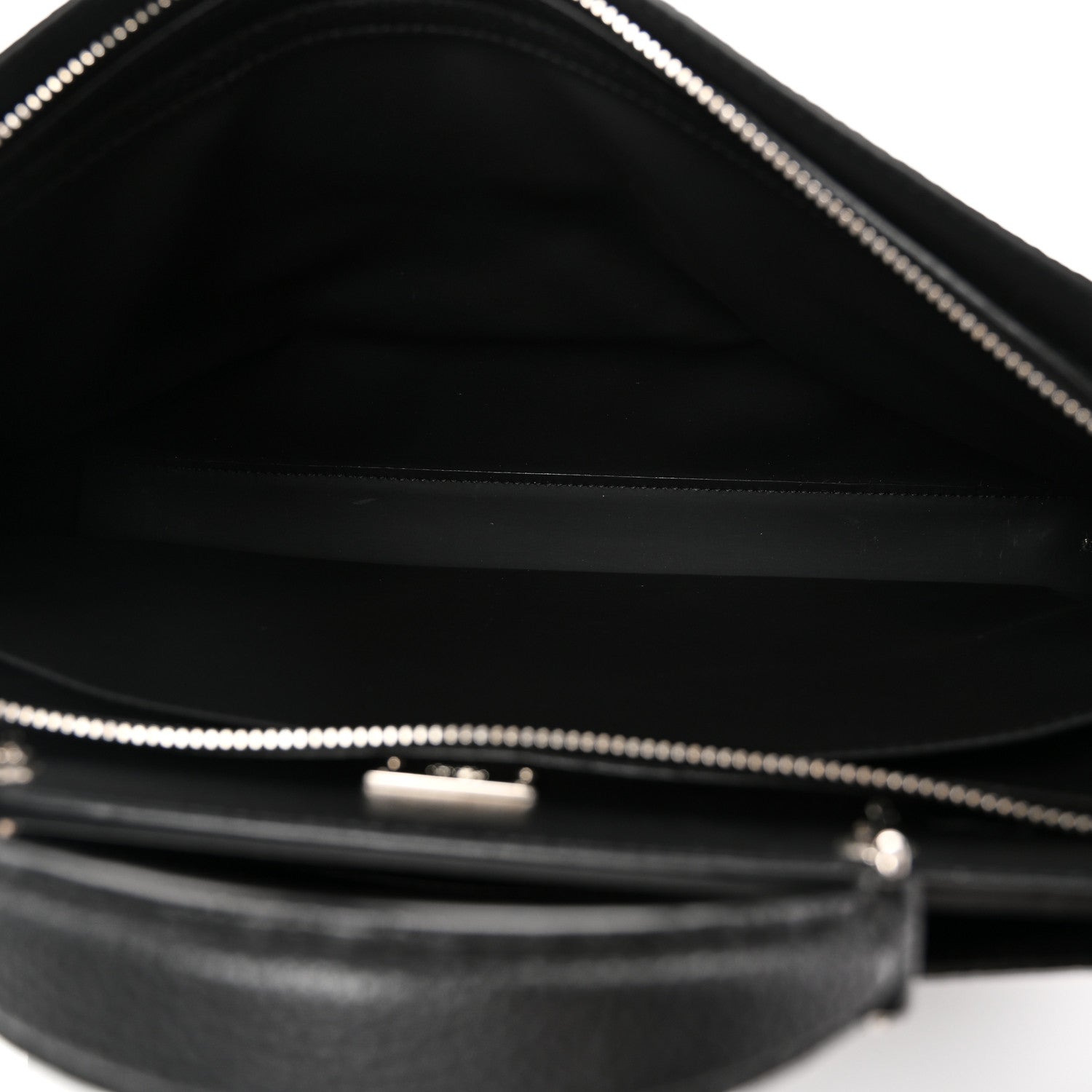 Fendi Cuoio Romano Selleria Vitello Grace Glazed Fabric FF 1974 Large Peekaboo Iconic Essential Satchel Black 6 of 10