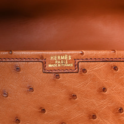 Hermes Ostrich Jige PM Clutch Cognac 6 of 9