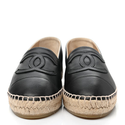 Chanel Lambskin CC Espadrilles 38 Black 2 of 9