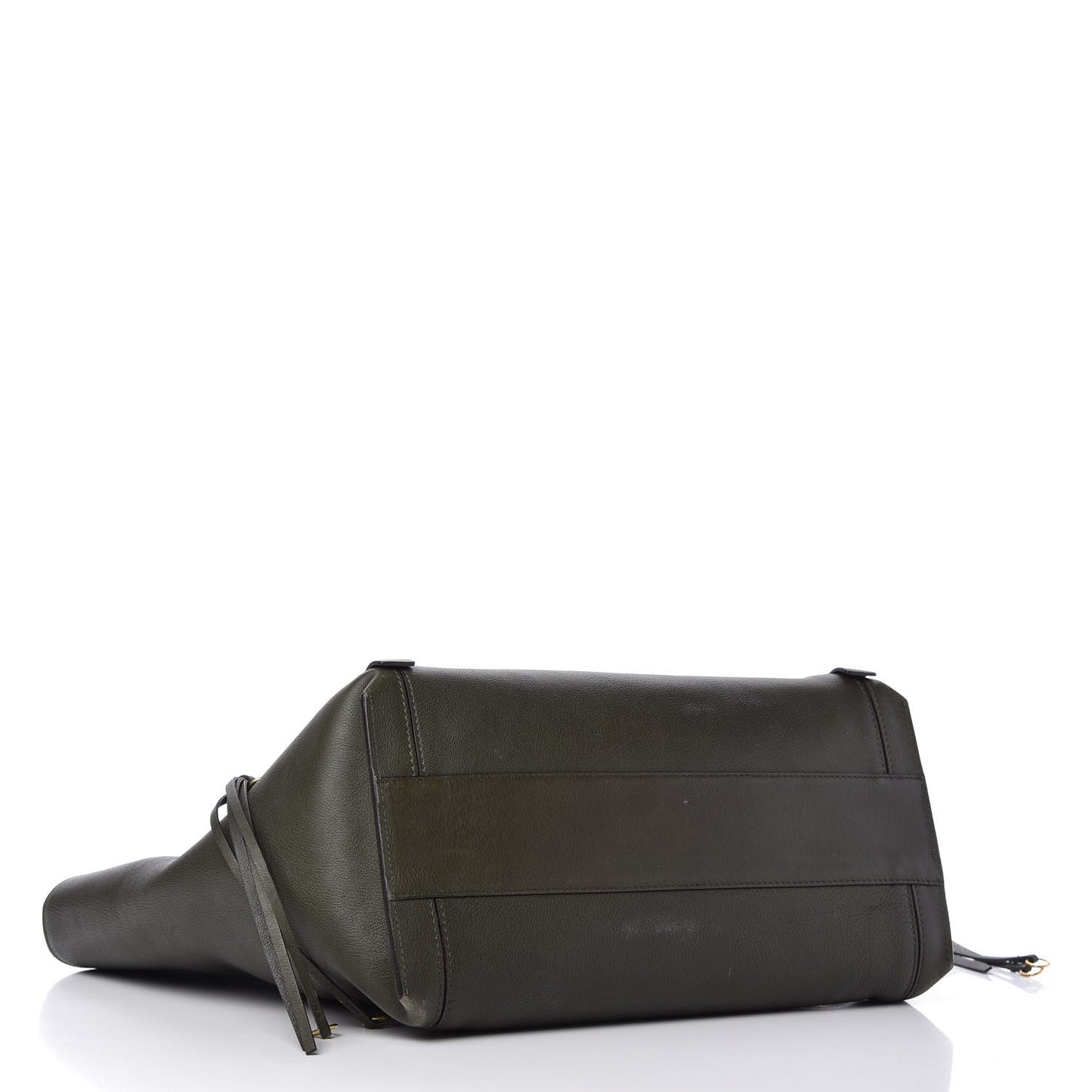 Smooth Calfskin Medium Milo Shopping Tote Midnight Green