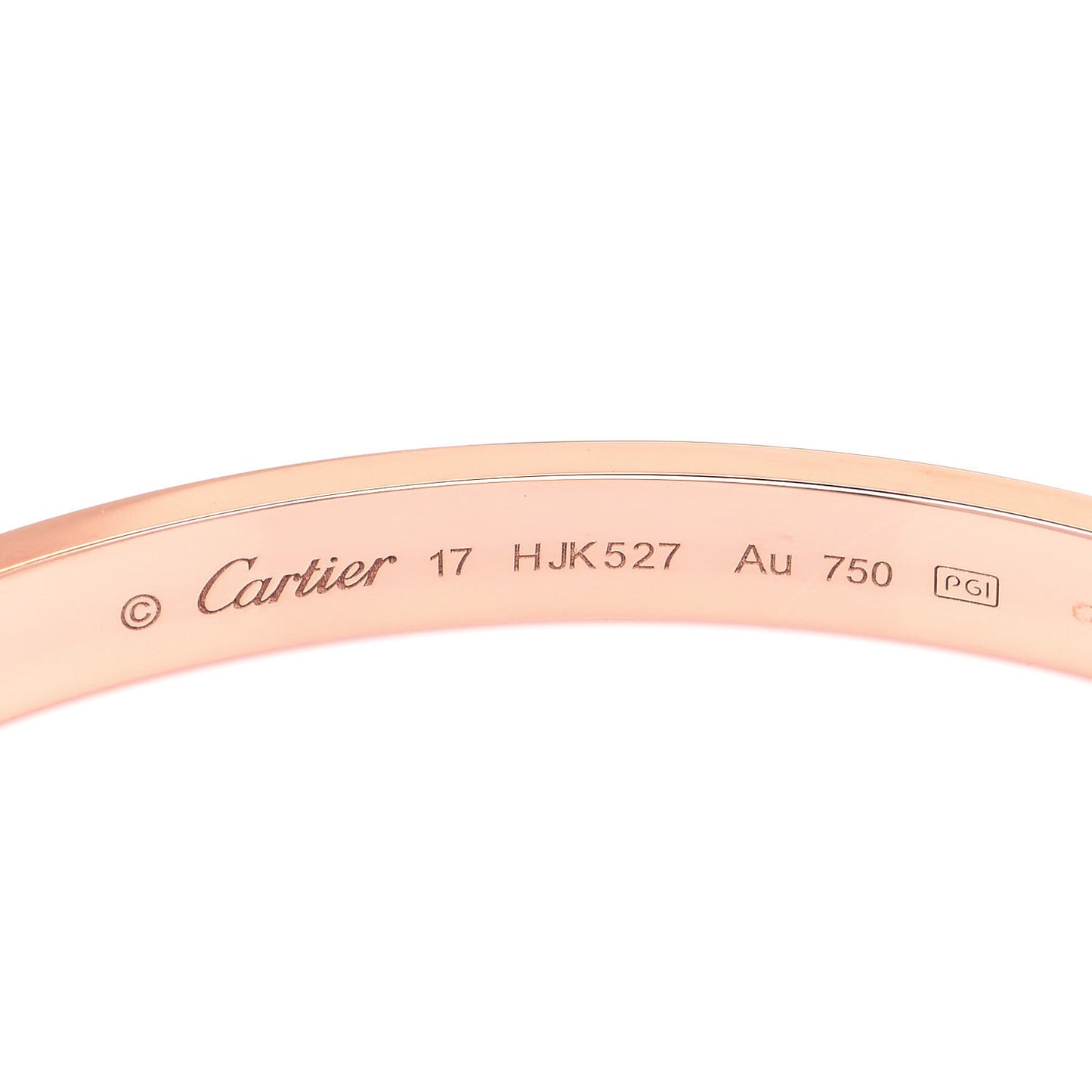 18K Pink Gold LOVE Bracelet 17