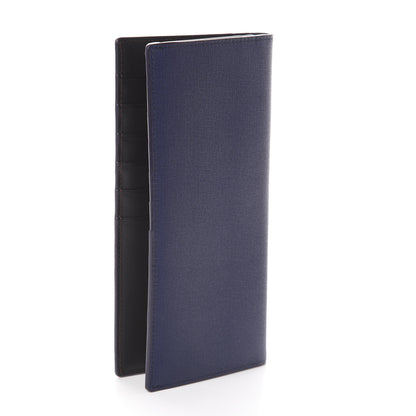 MCM Calfskin Bifold Long Wallet Pistol Blue 2 of 5