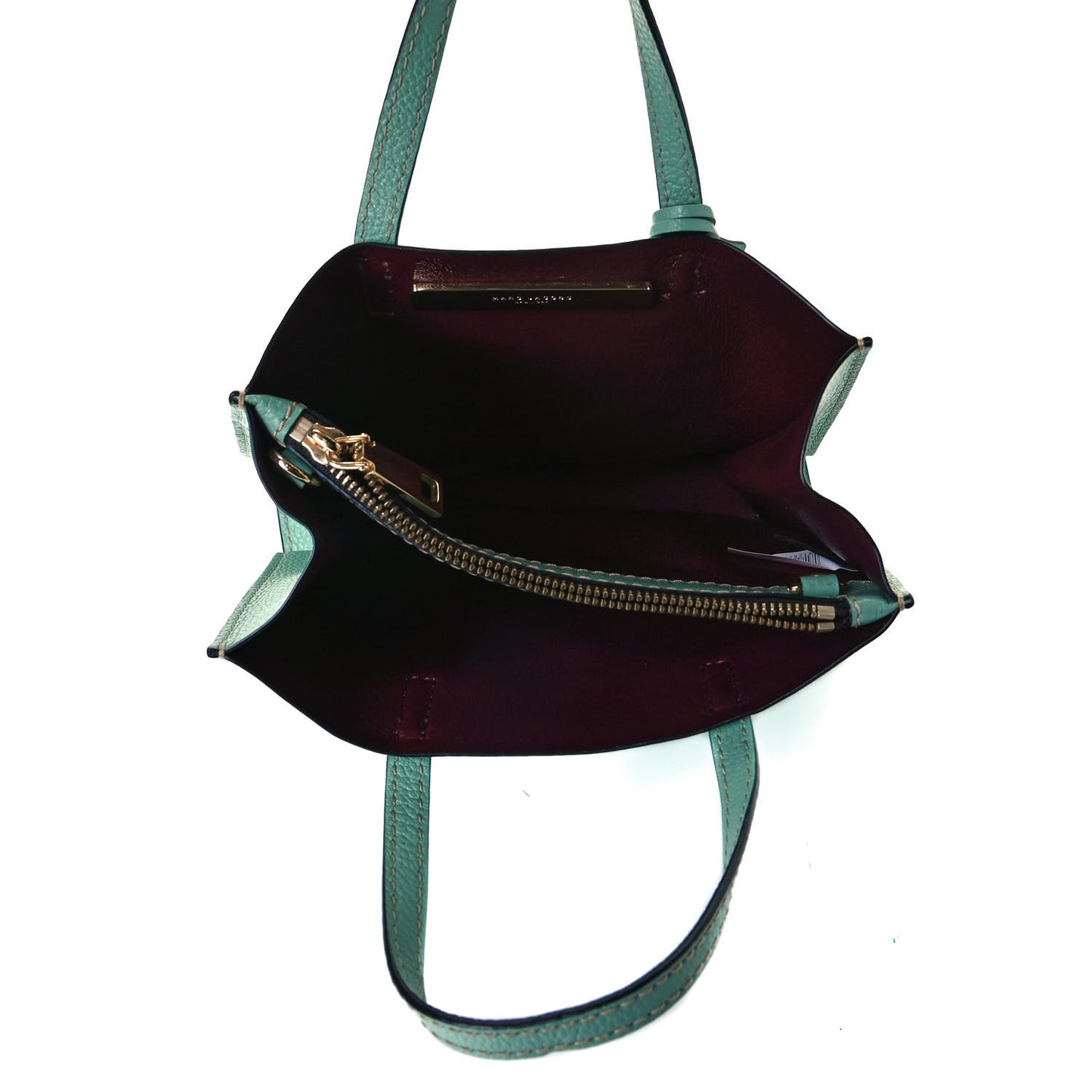 Grained Calfskin Mini Grind Tote Green