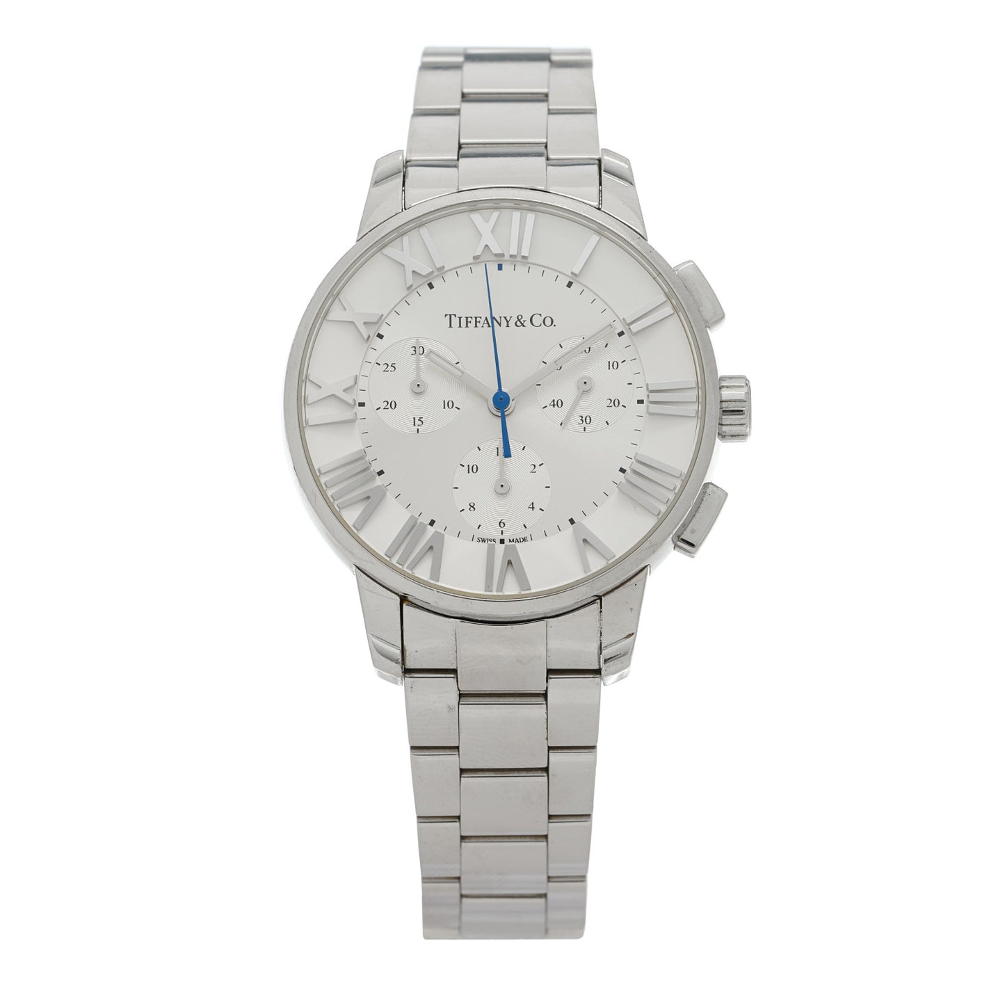 Stainless Steel 36mm Atlas Dome Chronograph Quartz Watch