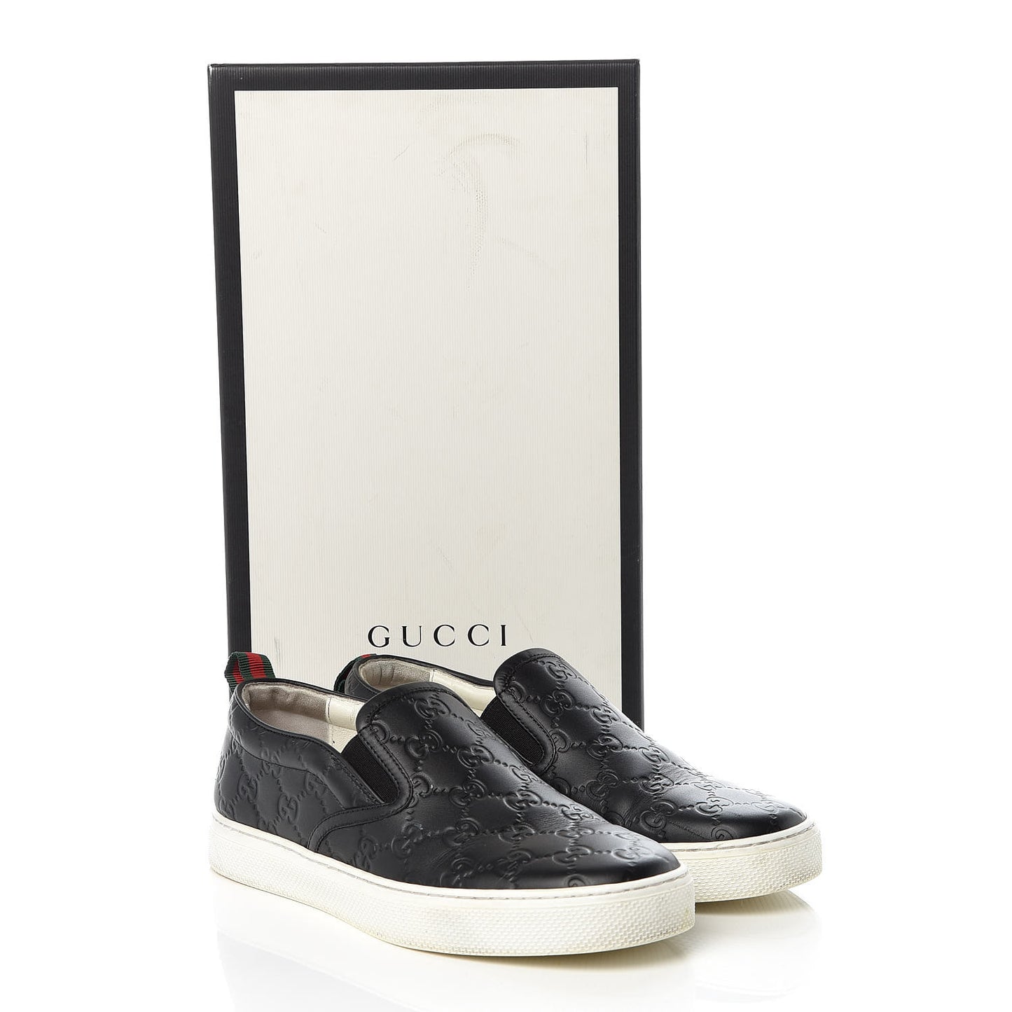 Guccissima Mens Dublin Slip On Sneakers 5.5 Black