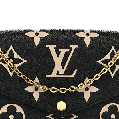 Louis Vuitton Empreinte Monogram Giant Felicie Pochette Black Beige 7 of 9
