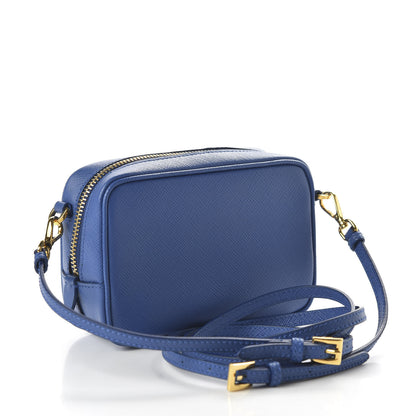 Prada Saffiano Mini Camera Crossbody Bag Royal 2 of 9