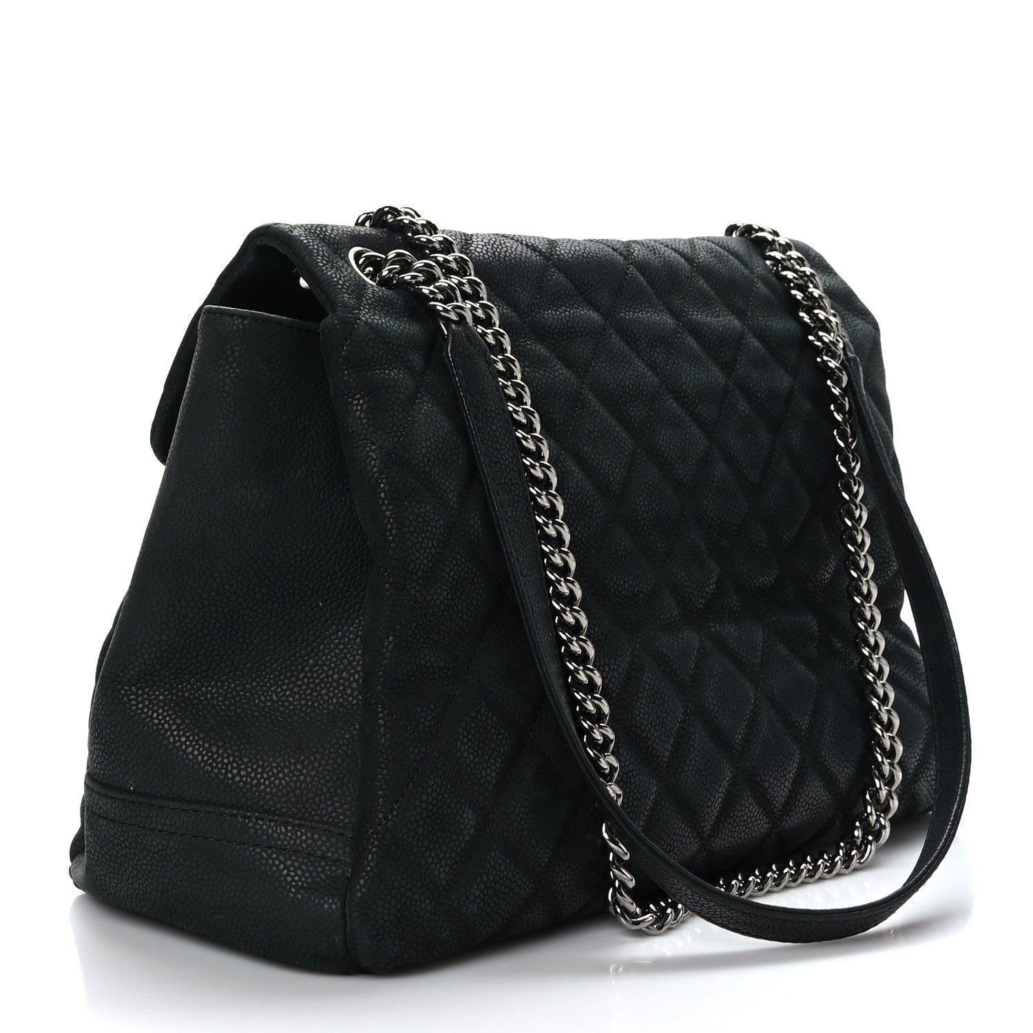 Chanel Iridescent Caviar Medium Lady Pearly Flap Black 3 of 11