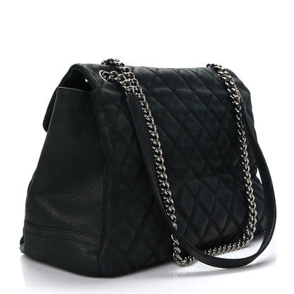 Chanel Iridescent Caviar Medium Lady Pearly Flap Black 3 of 11