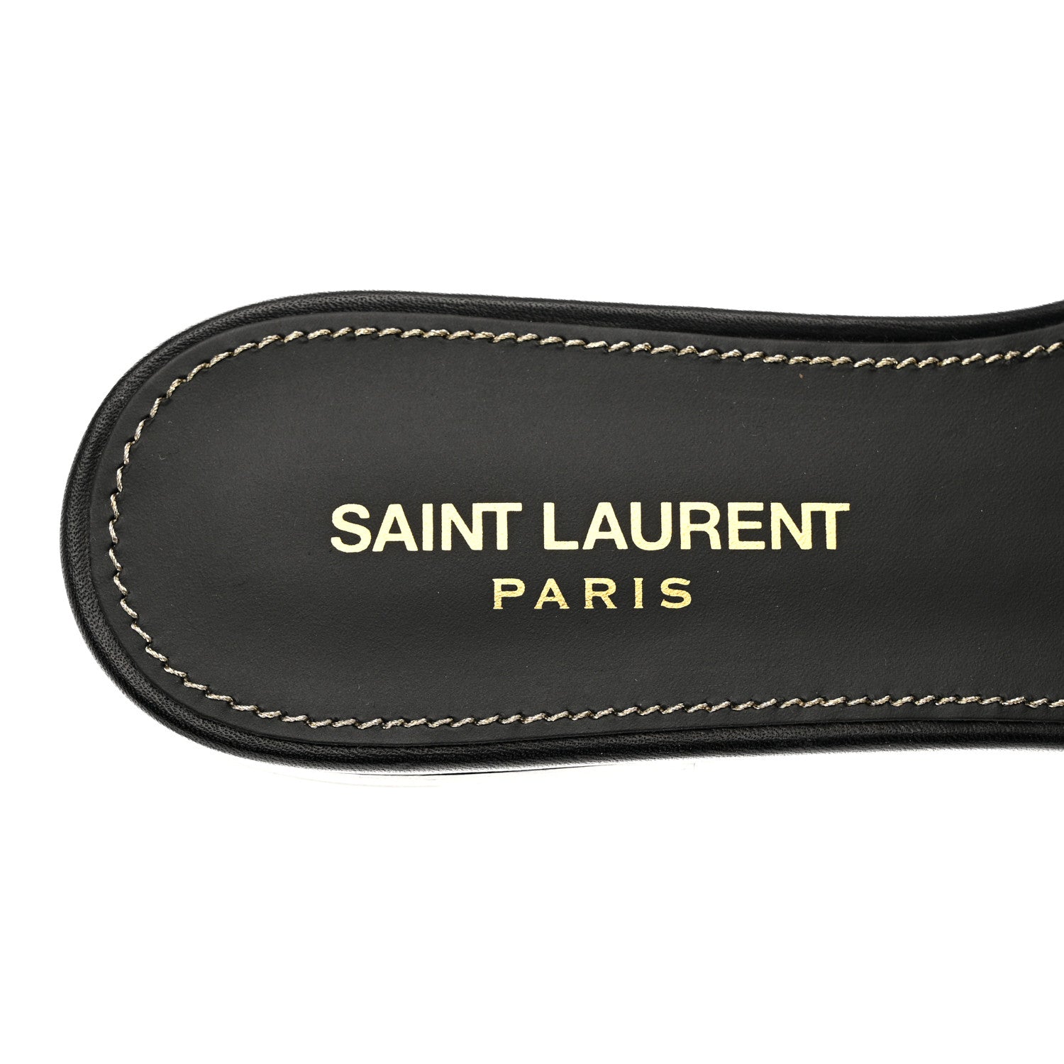 Saint Laurent Calfskin Tribute 05 Slide Sandals 37 7 of 9