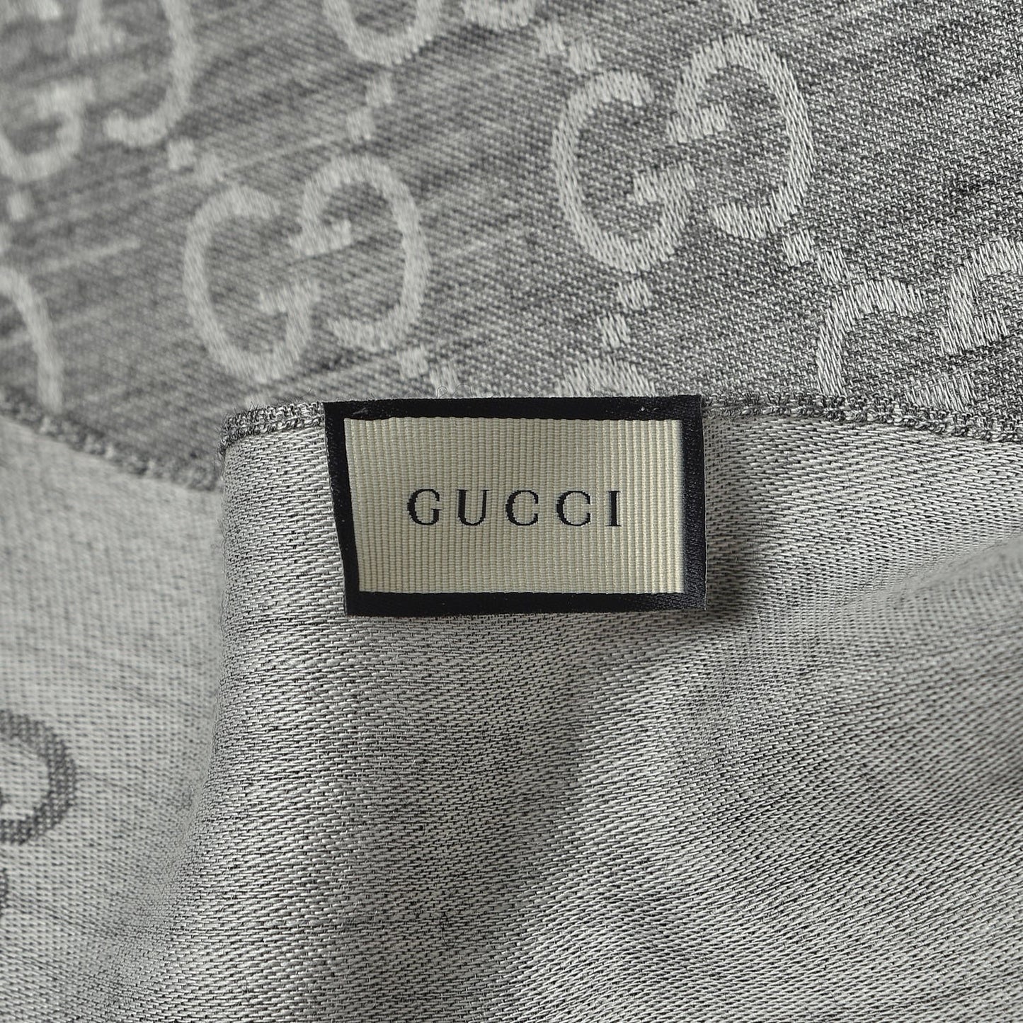 Wool Silk GG Monogram GGNat Scarf Lead