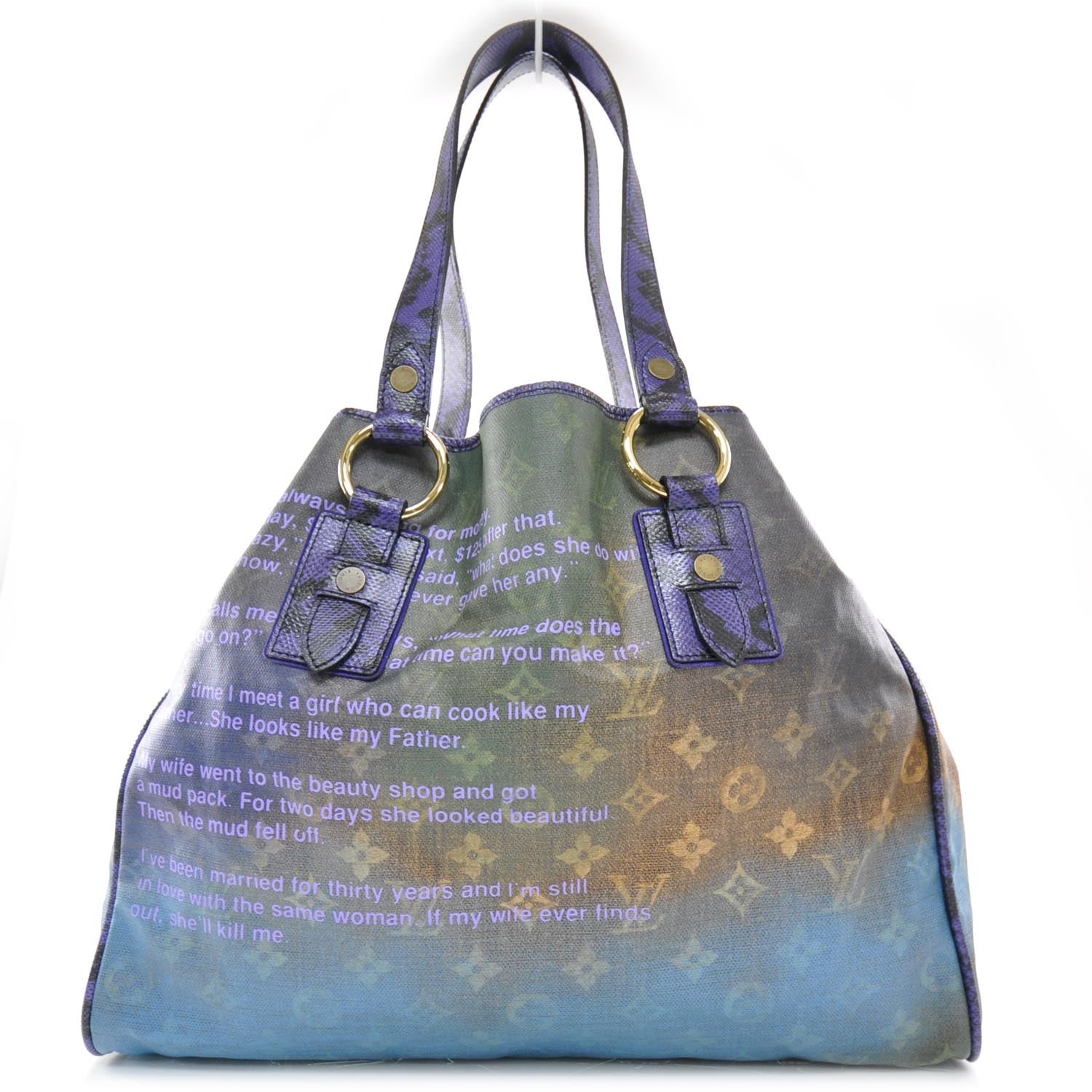 Louis Vuitton Richard Prince Heartbreak Jokes Tote 1 of 7