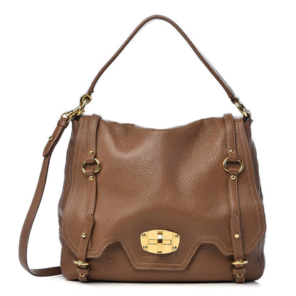 Miu Miu Cervo East-West Flap Satchel Cammello 1 of 16