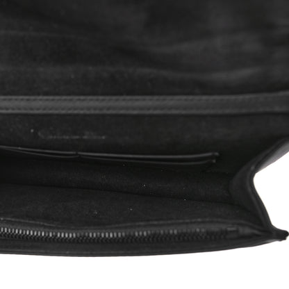 Christian Dior Ultra Matte Calfskin Studded Diorama Wallet on Chain Pouch Black 4 of 7