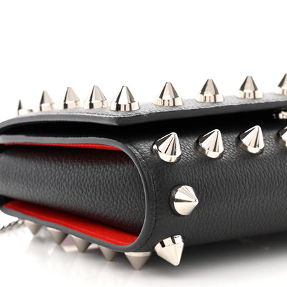 Christian Louboutin Calfskin Empire Maxi Spikes Paloma Clutch Black 9 of 11