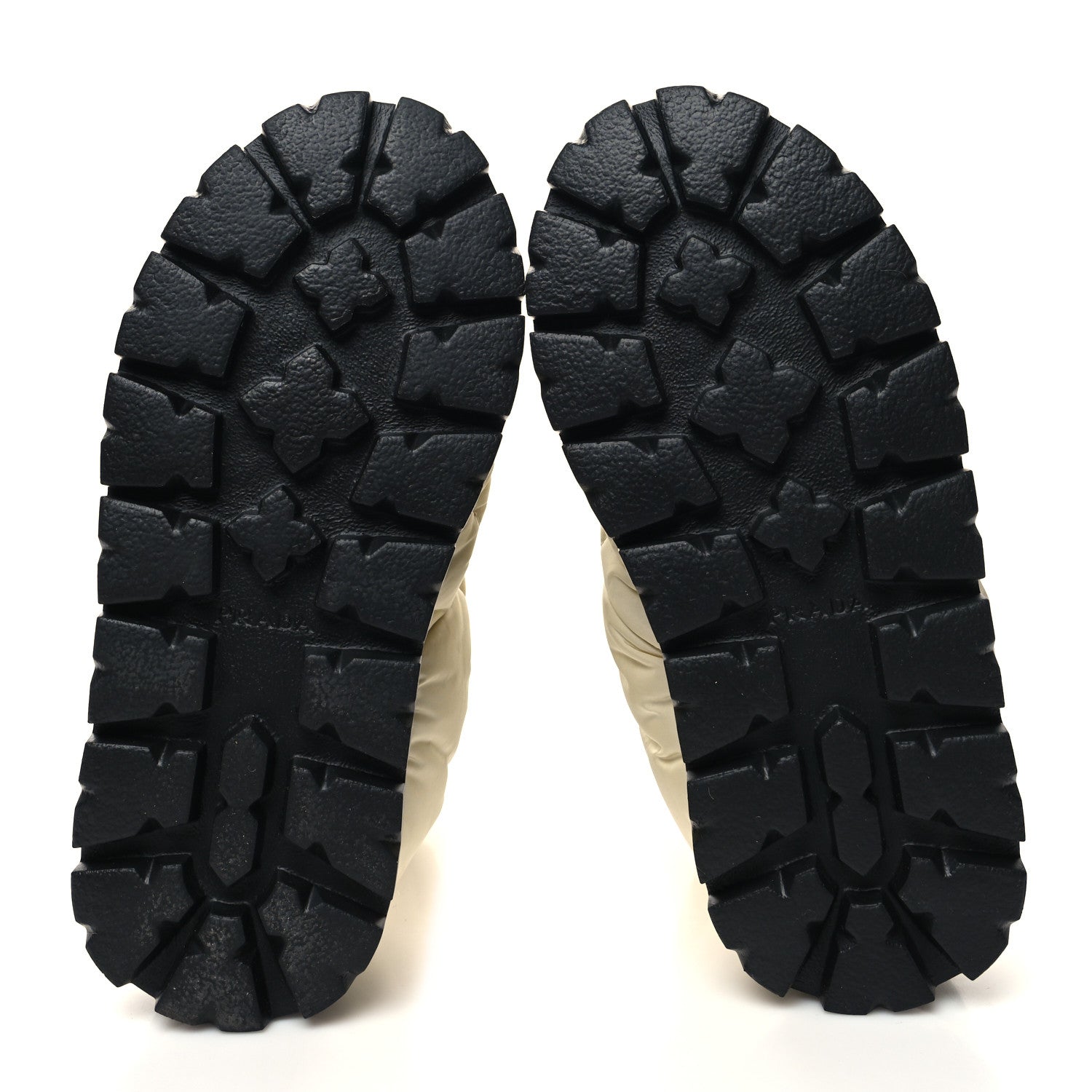 Prada Re-Nylon Piuma Triangle Logo Padded Drawcord 20mm Snow Boots 36 Avorio 5 of 7