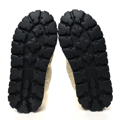 Prada Re-Nylon Piuma Triangle Logo Padded Drawcord 20mm Snow Boots 36 Avorio 5 of 7