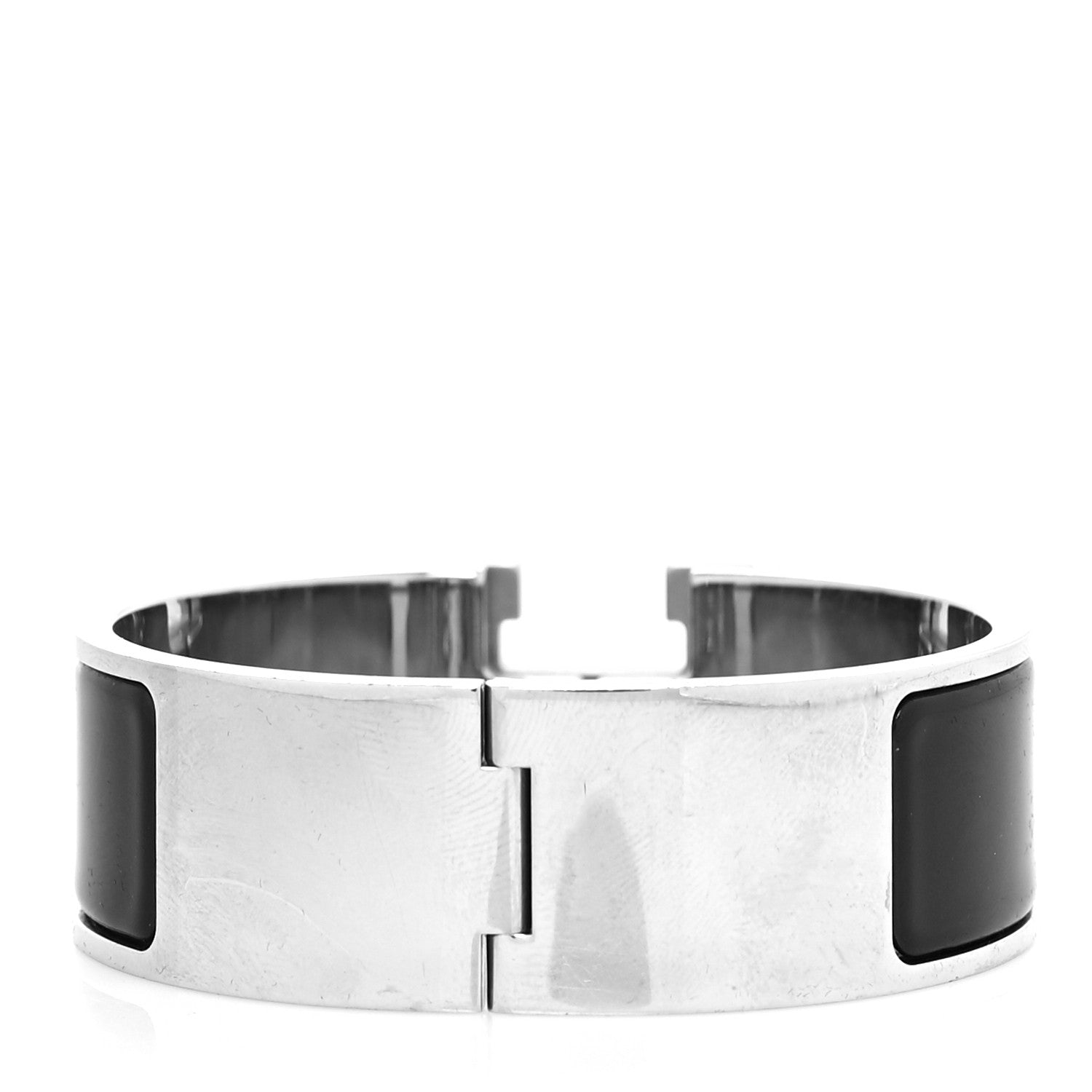 Hermes Enamel Wide Clic Clac H Bracelet PM Black 3 of 5