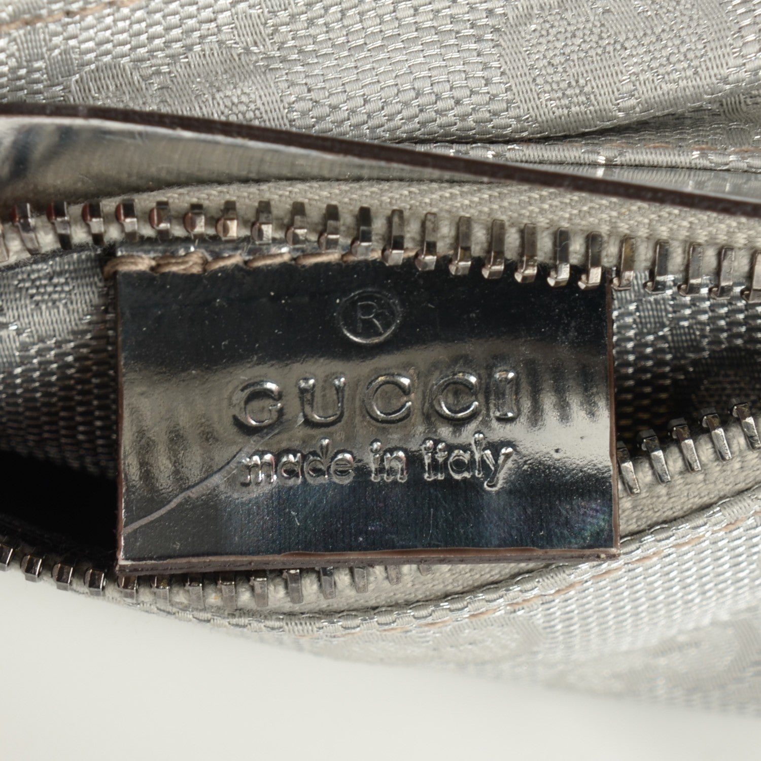 Gucci GG Monogram Web Double Pocket Belt Bag Silver 5 of 7