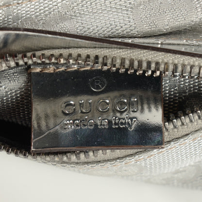 Gucci GG Monogram Web Double Pocket Belt Bag Silver 5 of 7