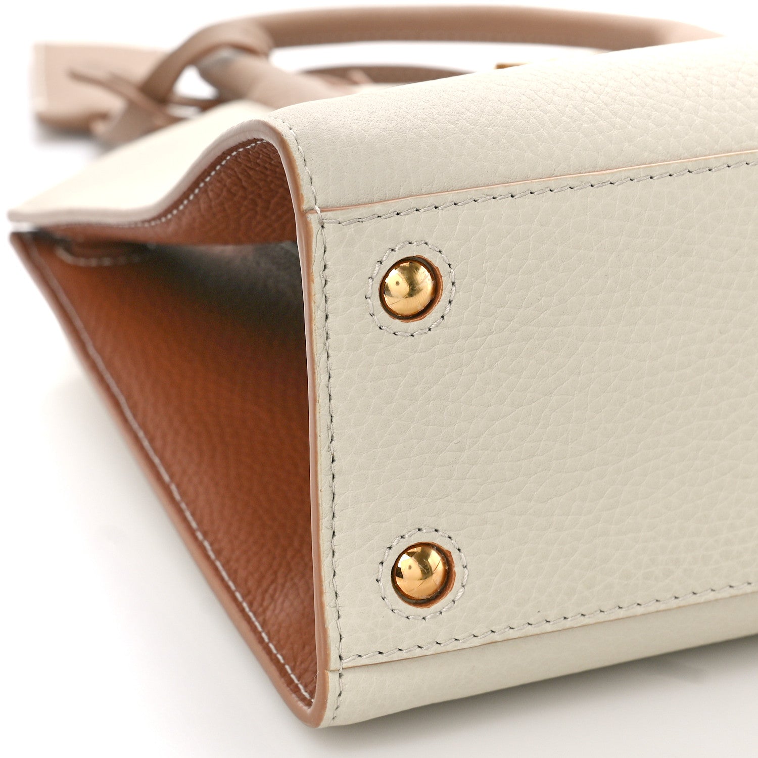 Burberry Calfskin Mini Frances Tote Camel 6 of 7