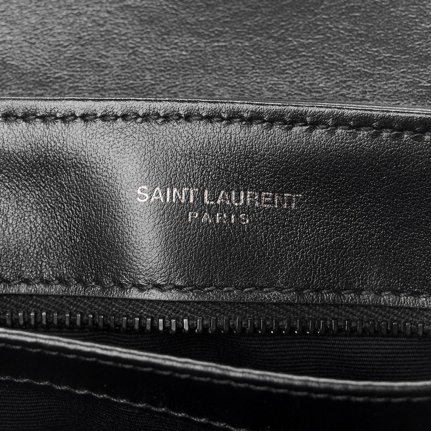 Calfskin Y Quilted Monogram Monochrome Toy Loulou Crossbody Bag Black