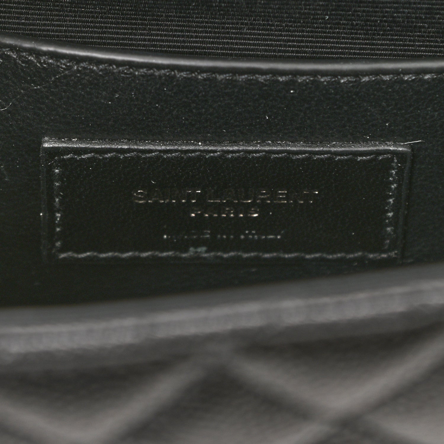 Saint Laurent Grain De Poudre Textured Mixed Matelasse Triquilt Small Monogram Satchel Black 7 of 8