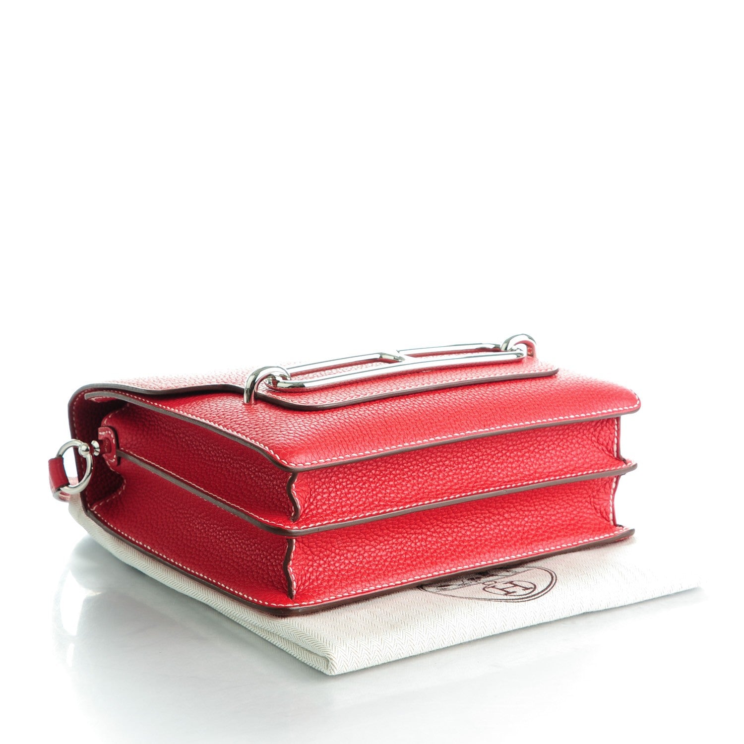 Hermes Taurillon Clemence Sac Roulis 23 Rouge Casaque 4 of 7