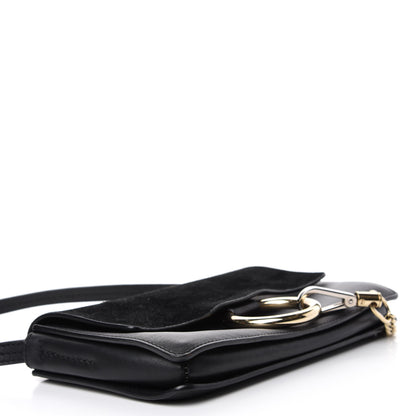 Chloe Suede Calfskin Small Faye Shoulder Bag Black 4 of 9