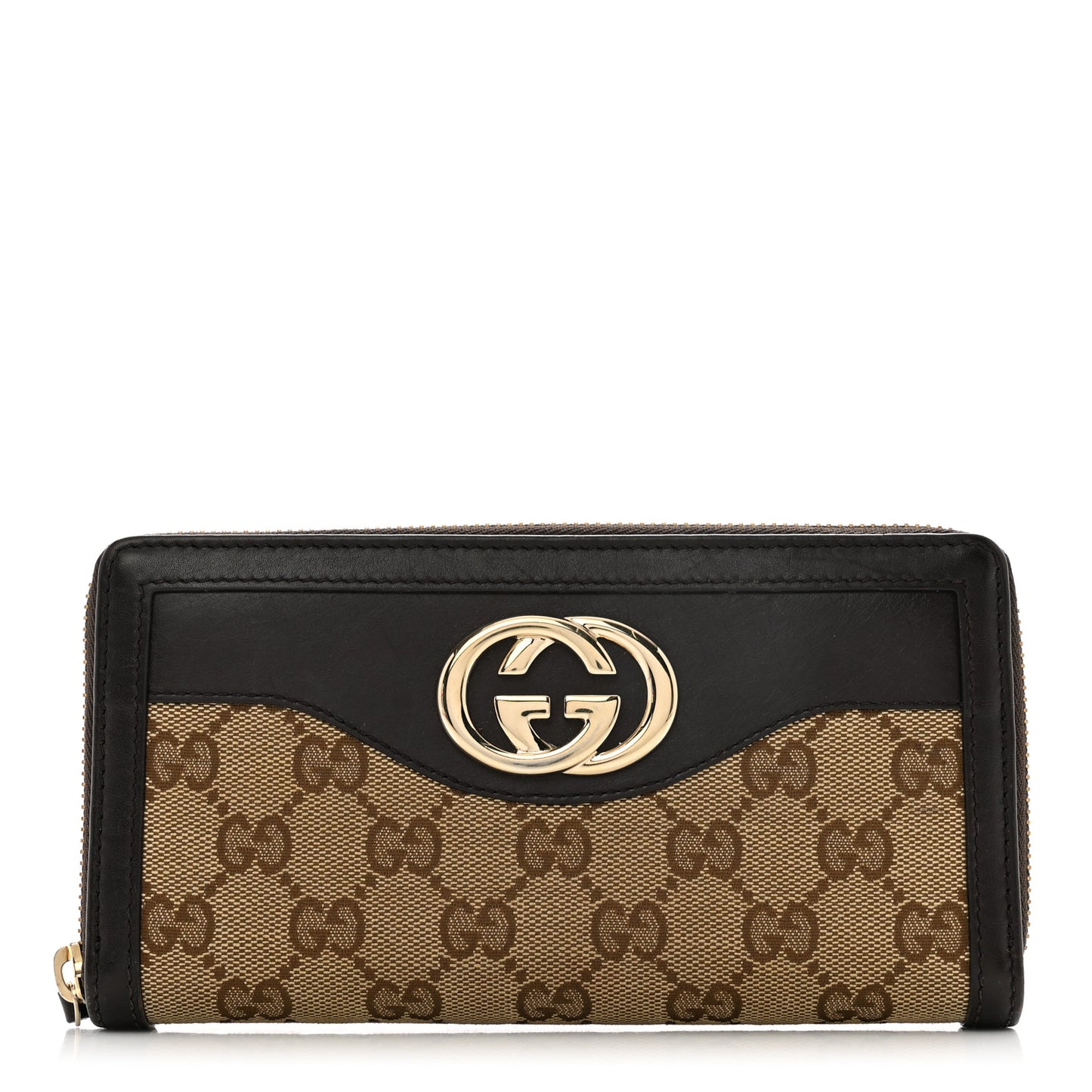 Monogram Margaux Calfskin Sukey Zip Around Wallet Beige Ebony Cocoa