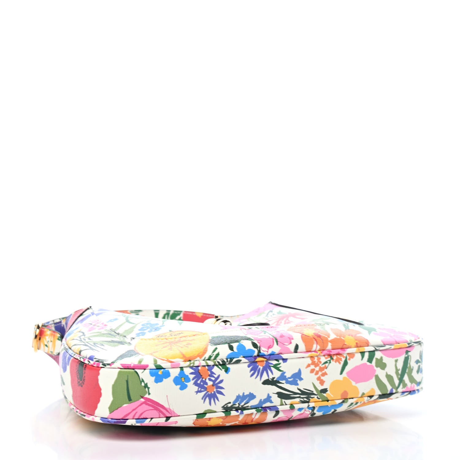 Gucci X KEN SCOTT New Shangai Calfskin Jardin D'Avril Floral Print Small Jackie 1961 Hobo Ivory Pink 3 of 4